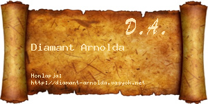 Diamant Arnolda névjegykártya